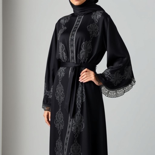 Black saudi Women's Abaya Design