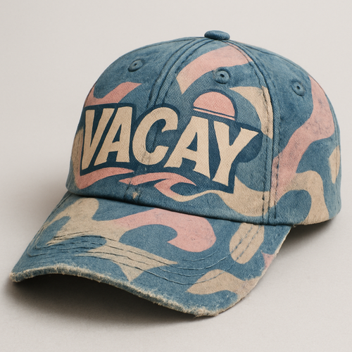 Create a variety of streetwear-style hat plain logo, featuring bold, trendy designs inspired by California surf and urban lifestyle. Include abstract patterns, oversized typography, retro logos, subtle animal motifs like seagulls, waves, sunsets, skaters, or cars. Designs should be youthful, casual, and edgy, suitable for screen printing on apparel. Use muted pastels, washed denim blues, and earth tones, with clean lines and modern style. Vector-ready, high-detail, wearable streetwear aesthetic