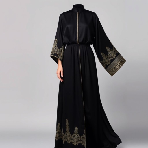 Black Arab Women's Abaya Design