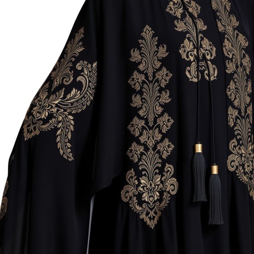 Black saudi Women's Abaya Design