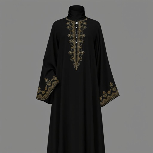 Black Arab Women's Abaya Design