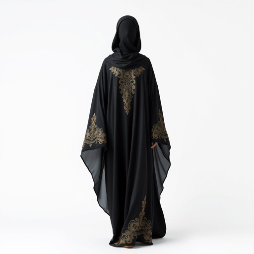 Black Arab Women's Abaya Design