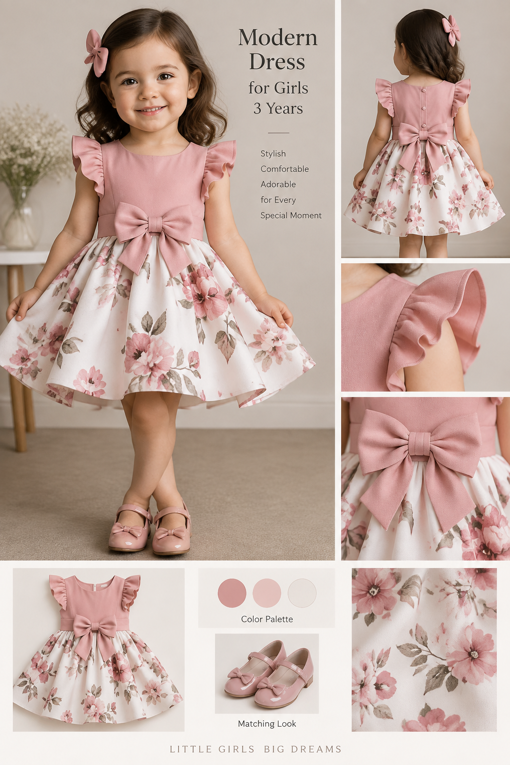 Design modren dress for girls 3 years
Design modren dress for girls 3 years