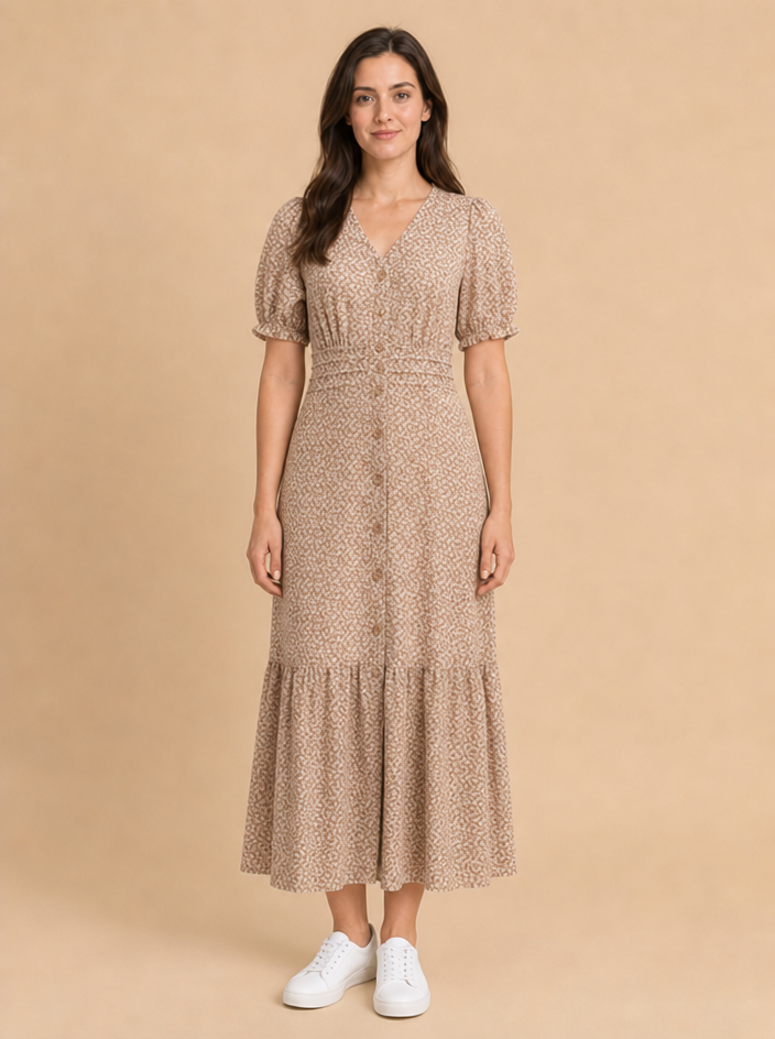 Virtual try-on
Dress the person in image 1 in the garment shown in image 2. Keep the person's face, hair, skin tone, body shape, pose and the background exactly the same. Fit the garment naturally to their body with realistic drape, lighting and shadows. Photorealistic.