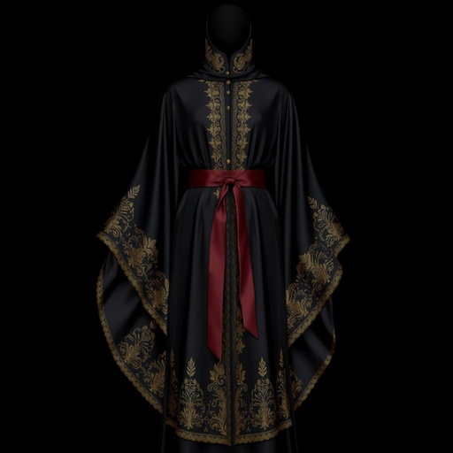 Black Arab Women's Abaya Design