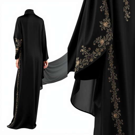 Black saudi Women's Abaya Design