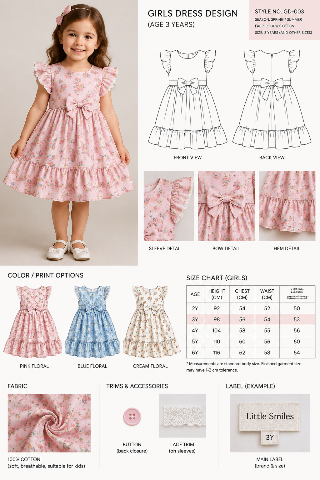 Another dress design for girls 3 years also size to make it in factory
Another dress design for girls 3 years also size to make it in factory