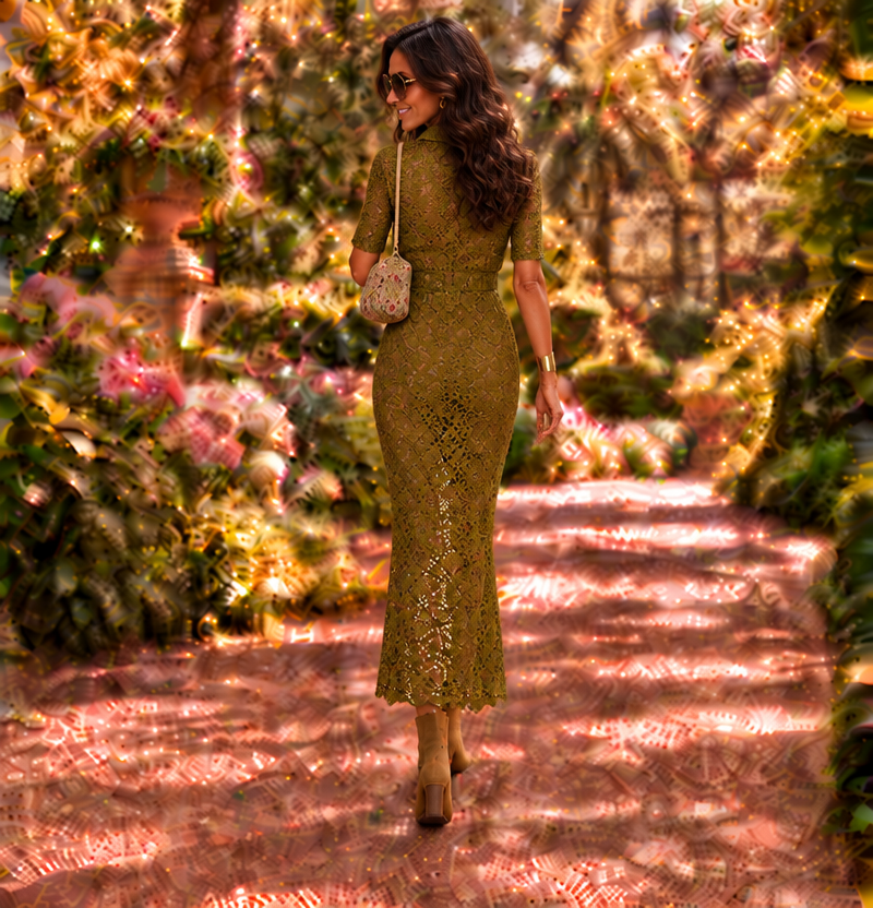 Reposed: model walking away
Change the model's pose in the image to: model walking away. Keep the same person, the exact same garment (design, color, fabric, details), the same lighting and the same background. Photorealistic, no text.