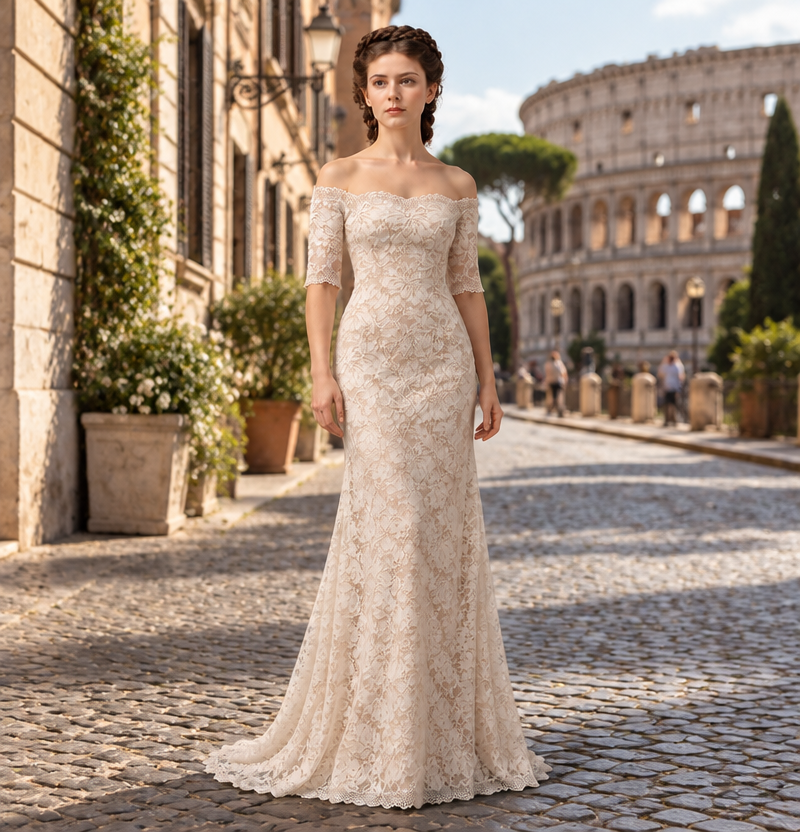 New scene: walking in the street in Rome
Change the background/setting of the image to: walking in the street in Rome. Keep the model and the garment exactly the same (design, color, fabric, pose), and match the lighting naturally to the new scene. Photorealistic, no text.