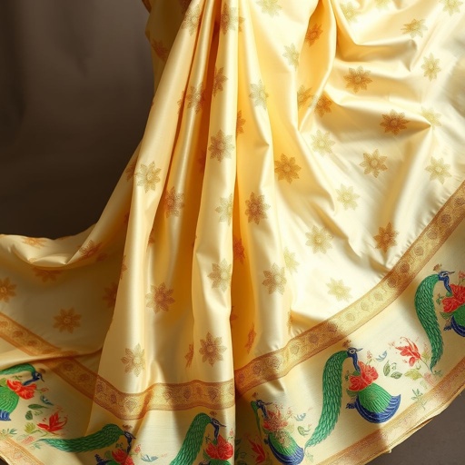 a saree made up of butter silk, potrait