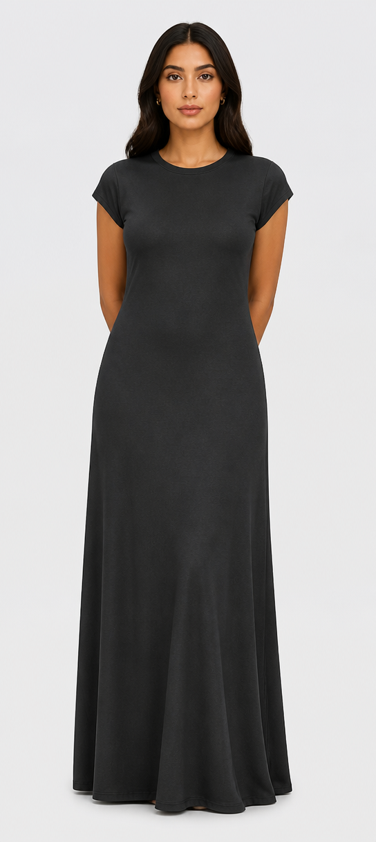 Virtual try-on: I want a middle eastern model to wear this attached dress
Dress the person in the image in: I want a middle eastern model to wear this attached dress. Keep the person's face, hair, skin tone, body shape, pose and the background exactly the same. Fit the garment naturally to their body with realistic drape, lighting and shadows. Photorealistic.
