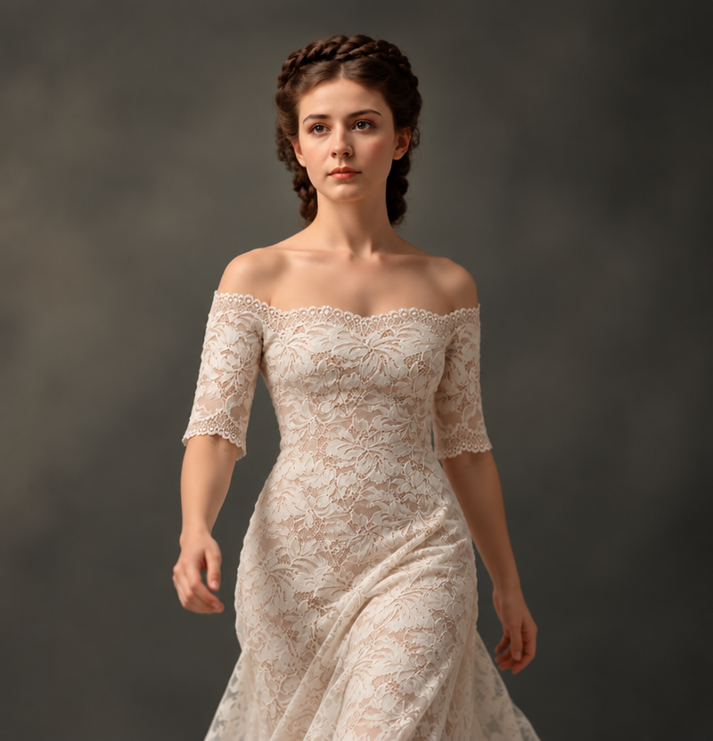 Reposed: remove crown, walking
Change the model's pose in the image to: remove crown, walking. Keep the same person, the exact same garment (design, color, fabric, details), the same lighting and the same background. Photorealistic, no text.