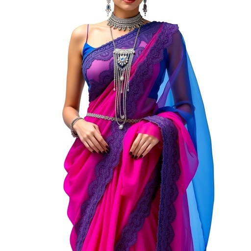 a saree with more revealing skin