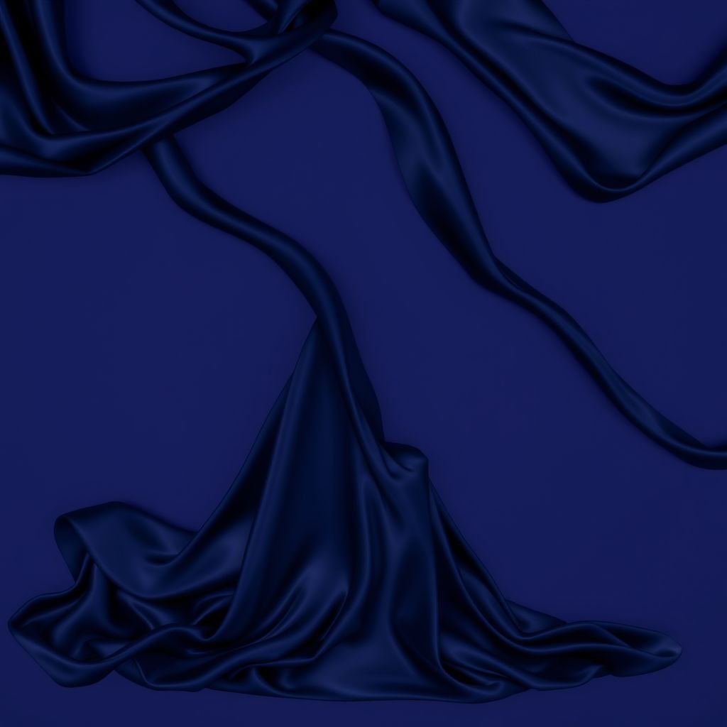 silk midnight blue  only fabric

Silk drapes languidly, midnight blue hue capturing the essence of twilight. Soft sheen reflects subtle light, creating an ethereal glow. Flowing silhouette embraces the body, whispering elegance. Delicate, billowing sleeves cascade gracefully, framing the wrists. A floor-length hem, rich folds, and gentle waves exude sophistication, perfect for an enchanting evening affair.